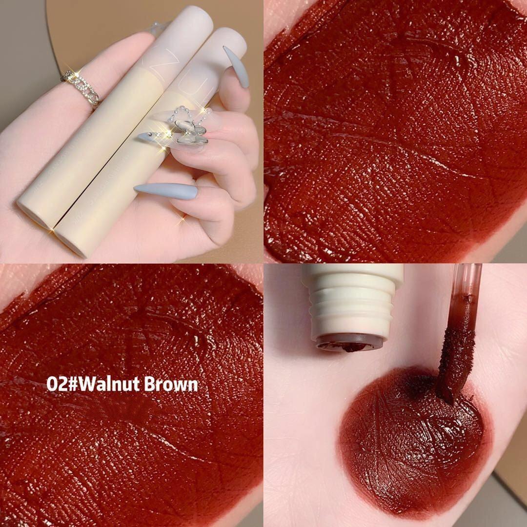 Lip Mud Lip Lacquer Student Plain Matte Finish Velvet No Stain On Cup No Fading White Good-looking Lipstick.