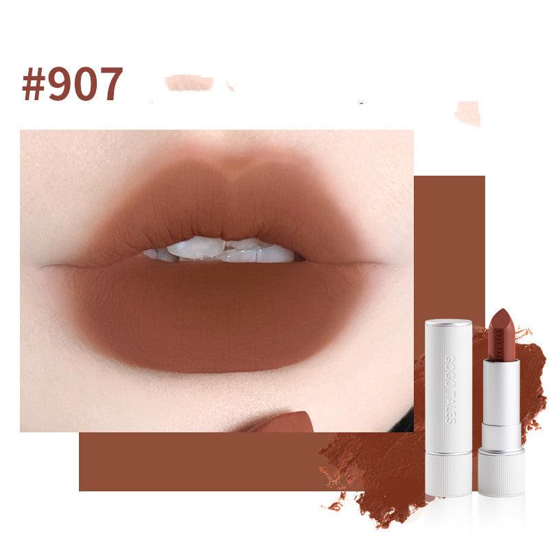 Striped Autumn And Winter Retro Lipstick Soft Mist Velvet Caramel Chestnut.