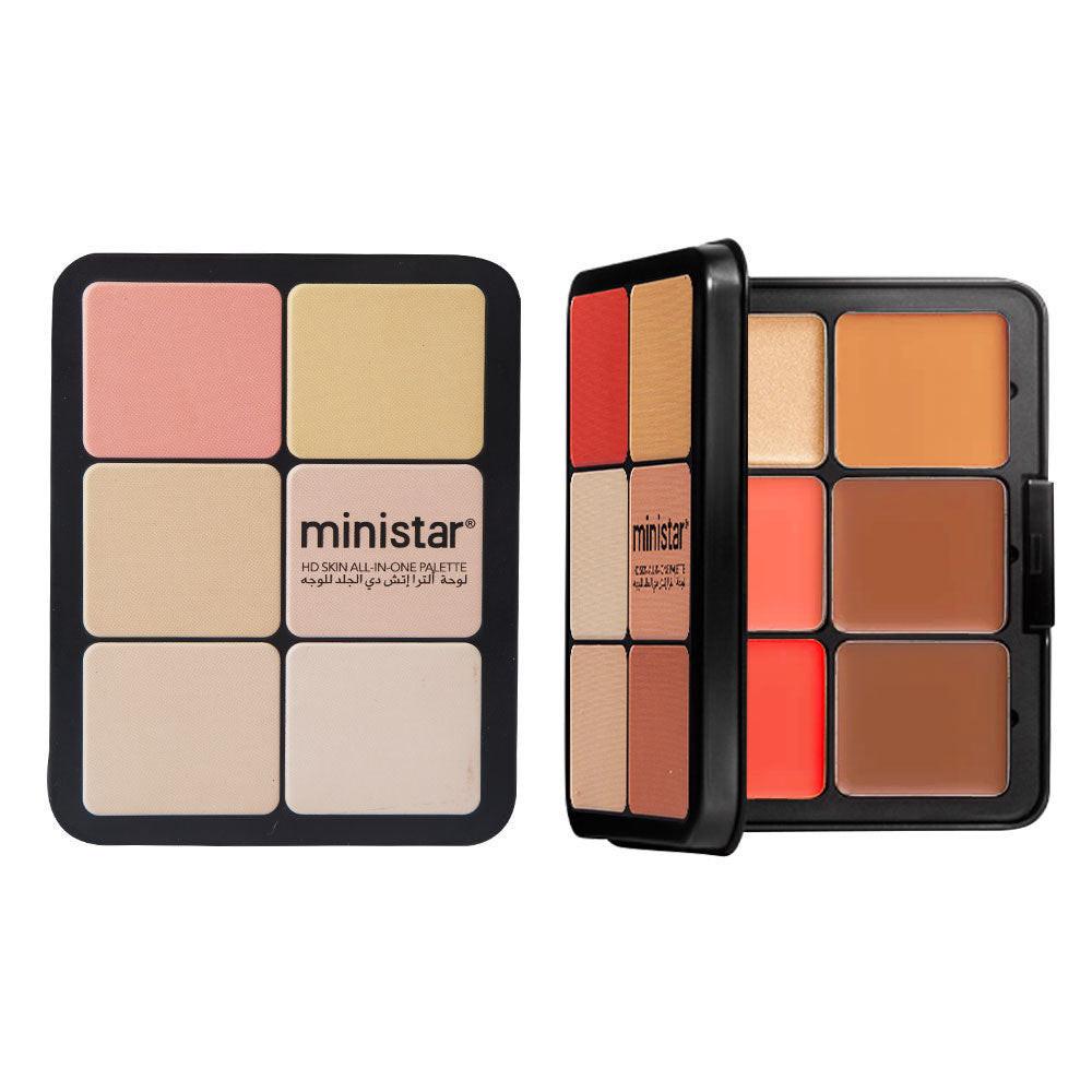 Skin Color Multicolor Rouge Compact Concealer Plate.